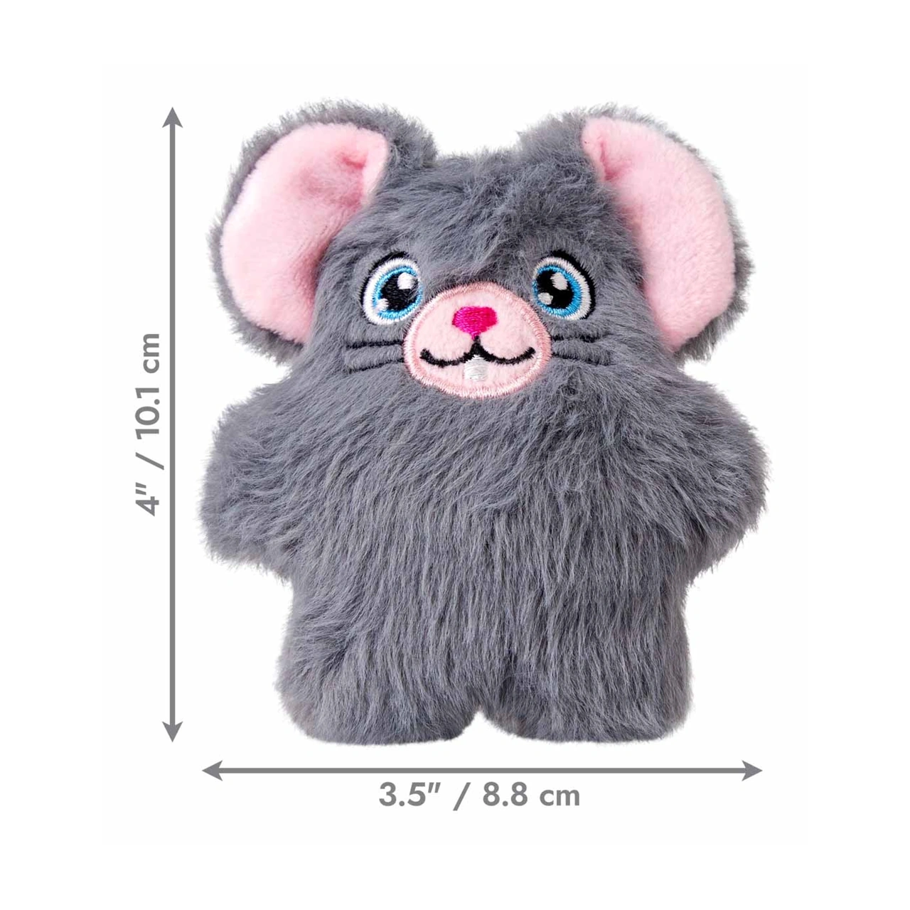 KONG Cat Snuzzles Mouse kattelegetøj 10 x 9 x 4 cm med catnip